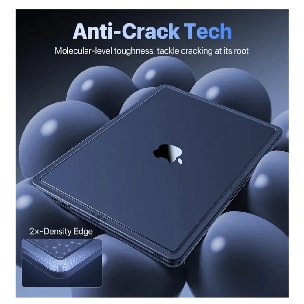 ‘CRACKGUARD’ for MacBook Air 15” Protective Laptop Case-MIDNIGHT CLEAR